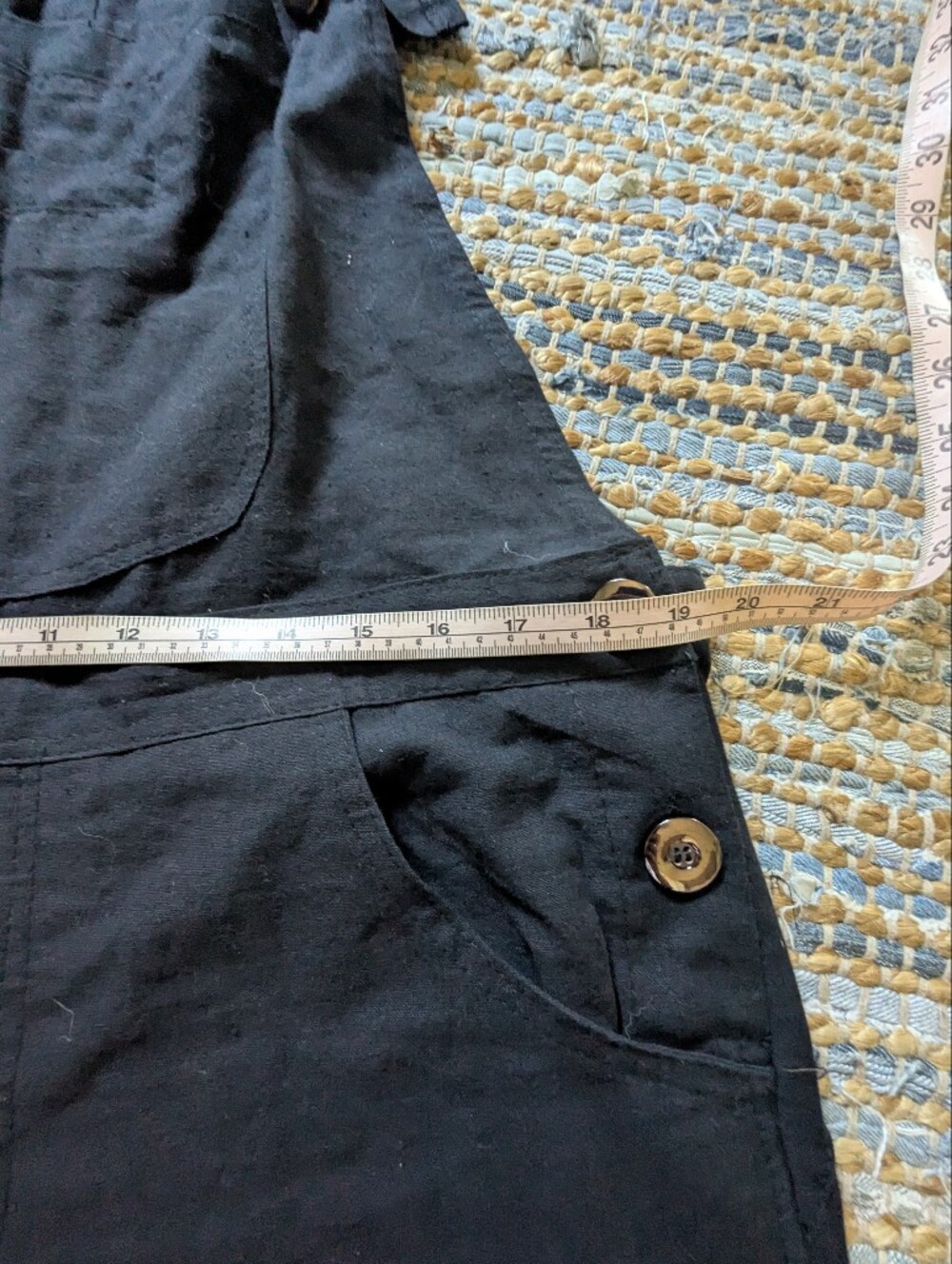 NWT Black Overalls L Jumpsuit Minimalist Casual Relaxed Adjustable Button Strap - Picture 6 of 15